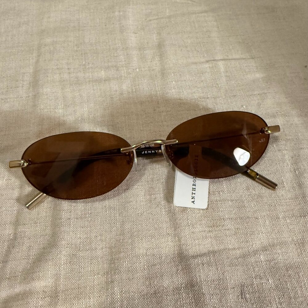 Jenny Bird Frameless Oval Sunglasses